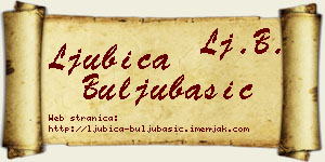 Ljubica Buljubašić vizit kartica